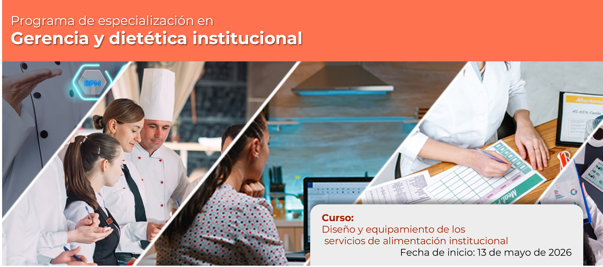 Programa de especialización en <br><strong>Gerencia y Dietética Institucional</strong>